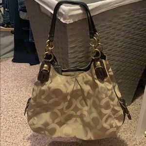 Tan/Gold Coach Purse